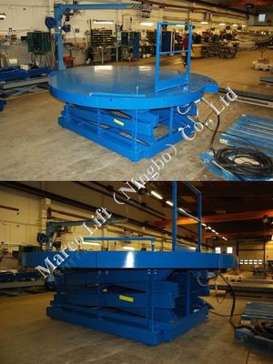 Mesa elevadora aislante Marco de alta tijera con certificación CE y segmentos extraíbles